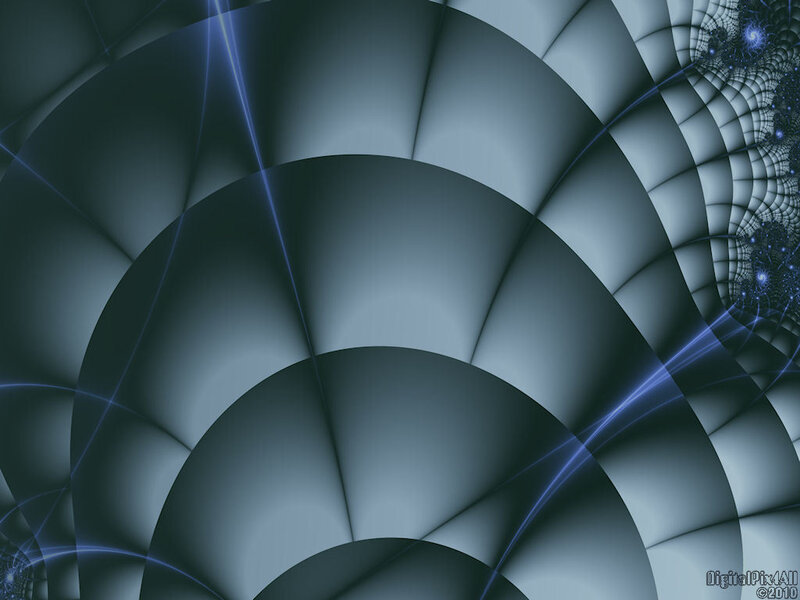 Abstract fractal spiral design