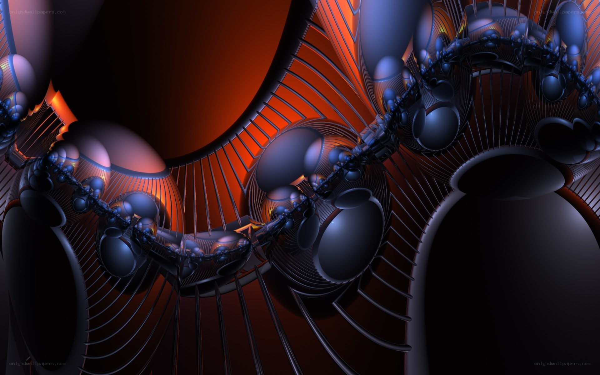 Abstract fractal spiral design