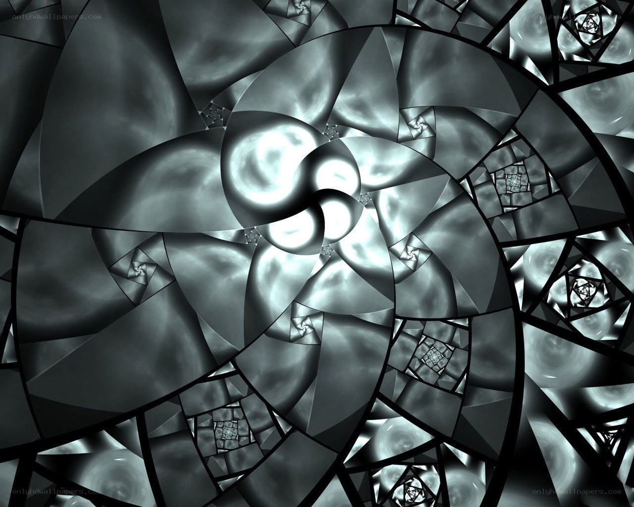 Abstract fractal spiral pattern