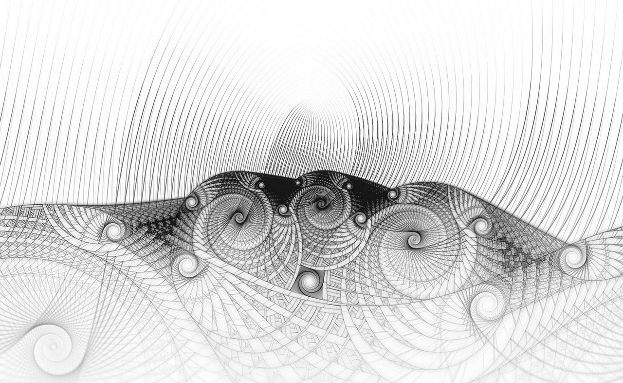Abstract fractal spiral pattern