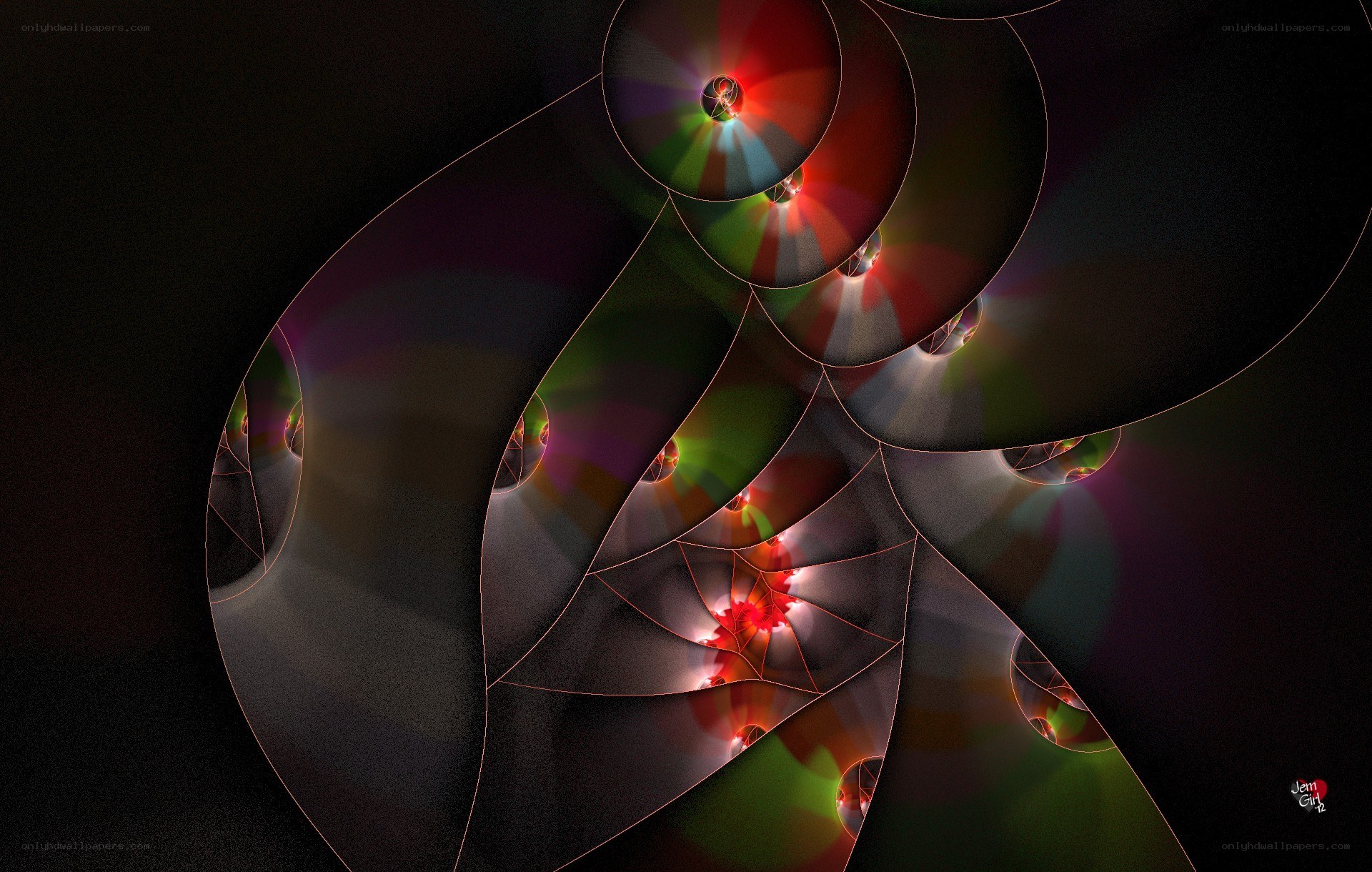 Abstract fractal spiral pattern