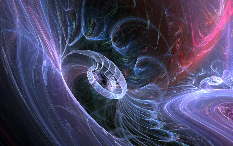 Abstract fractal spiral patterns