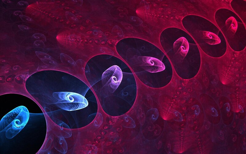 Abstract fractal spiral patterns