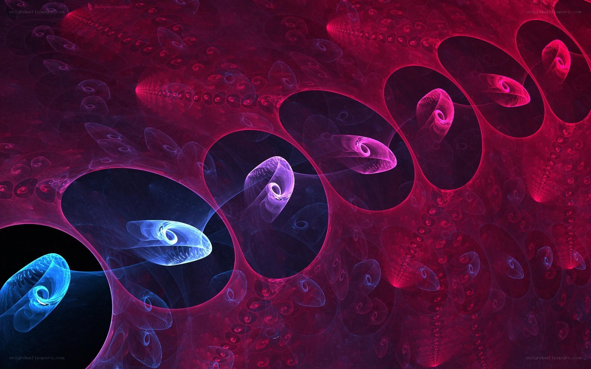 Abstract fractal spiral patterns