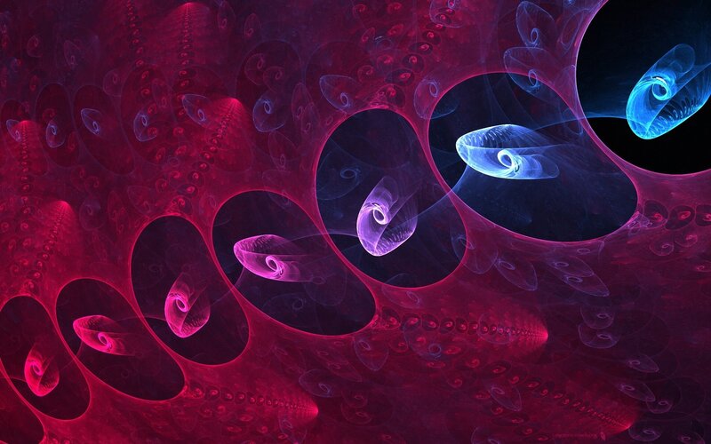 Abstract fractal spiral patterns