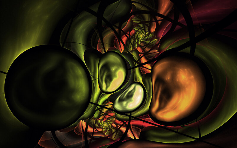 Abstract fractal spiral tunnel