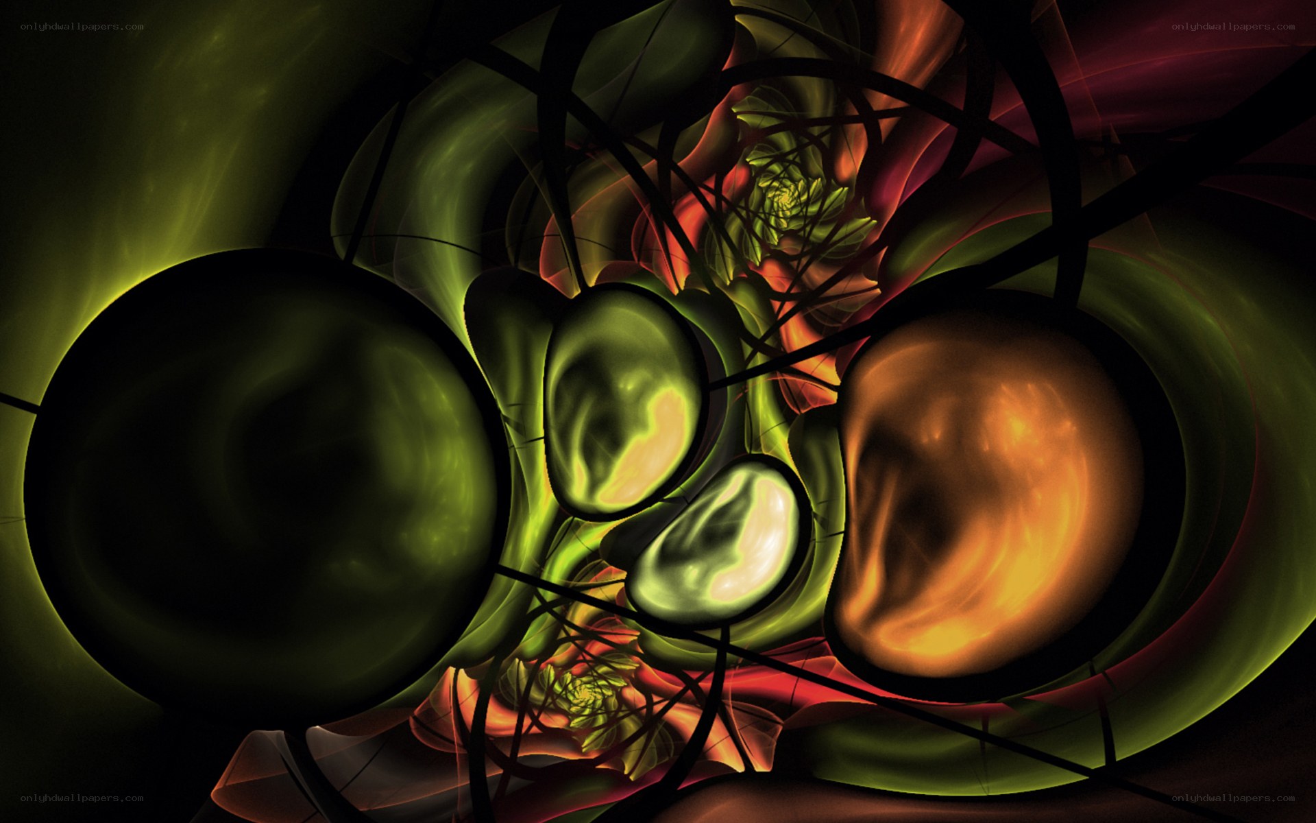 Abstract fractal spiral tunnel