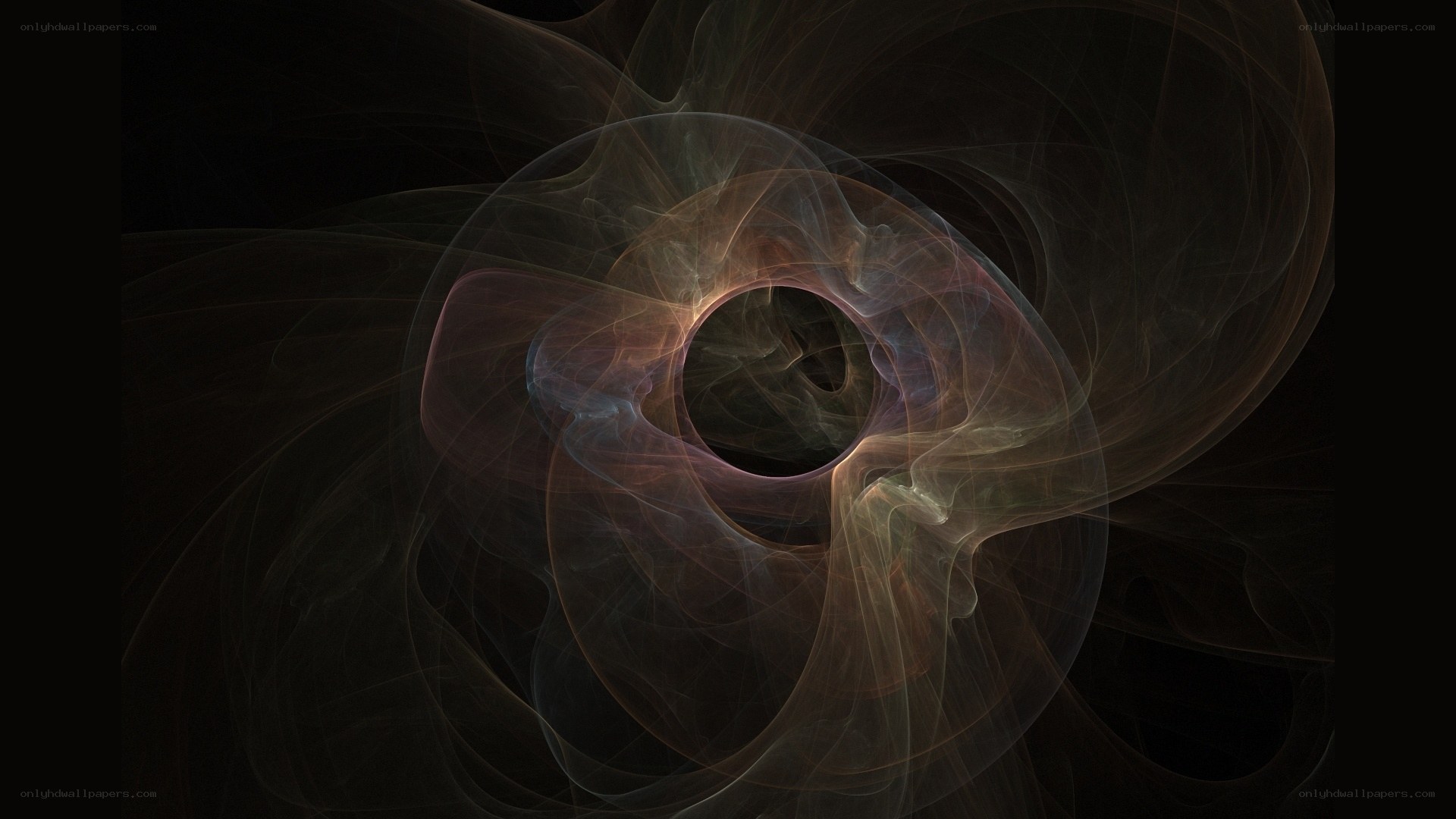 Abstract fractal spiral