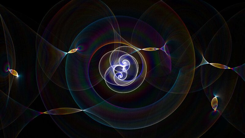 Abstract Fractal Spirals — Black