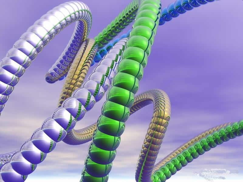 Abstract fractal spirals