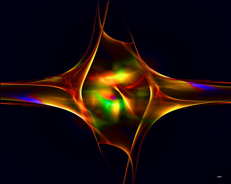 Abstract fractal star design