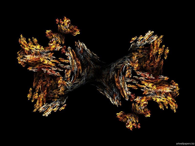 Abstract Fractal Structure — Black