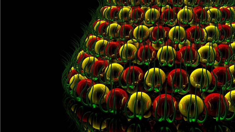 Abstract Fractal Structure — Red