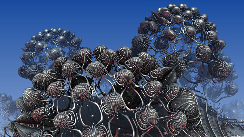 Abstract Fractal Structures — Blue