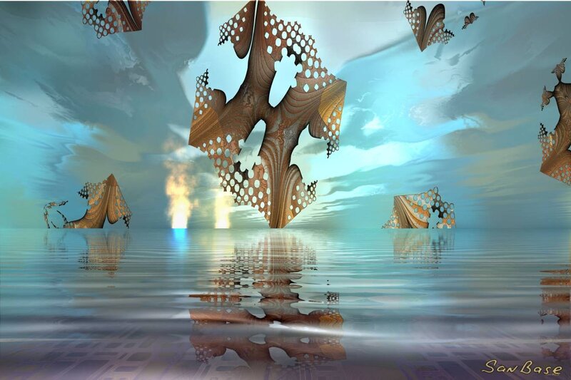 abstract fractal structures in water