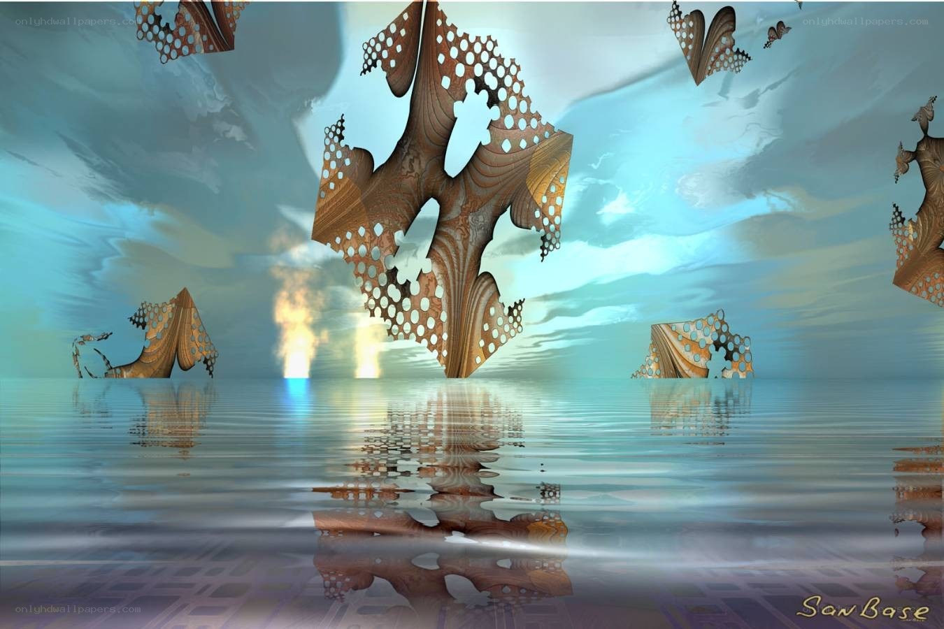 abstract fractal structures in water