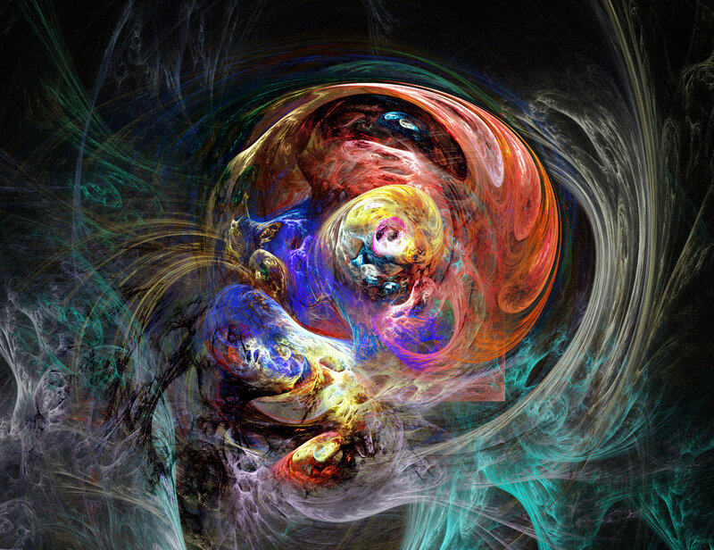Abstract fractal swirl