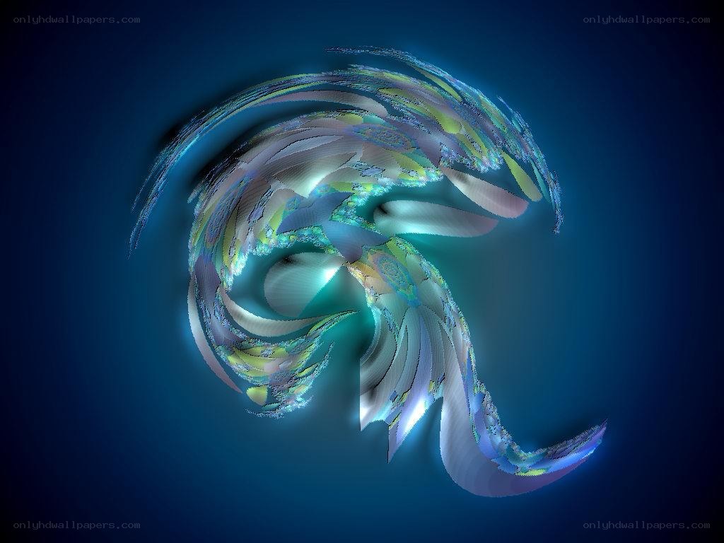 Abstract fractal swirl