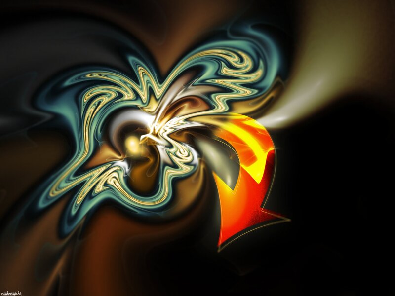 Abstract Fractal Swirl — Black, Dramatic