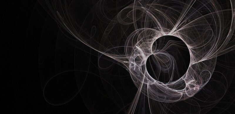 Abstract Fractal Swirl — Black, Ethereal