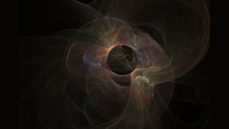 Abstract Fractal Swirl — Black, Mysterious