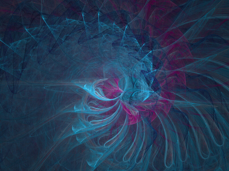Abstract Fractal Swirl — Blue, Ethereal