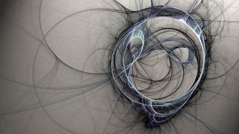 Abstract Fractal Swirl — Gray, Calm, Digital Art, Swirls