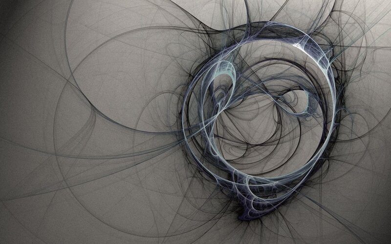 Abstract Fractal Swirl — Gray, Calm, Swirls, Lines, Circles
