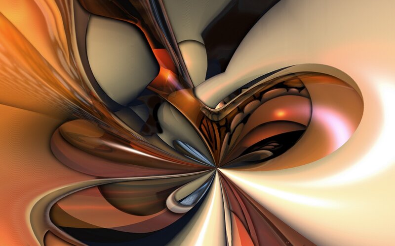 Abstract Fractal Swirl — Orange, Dynamic