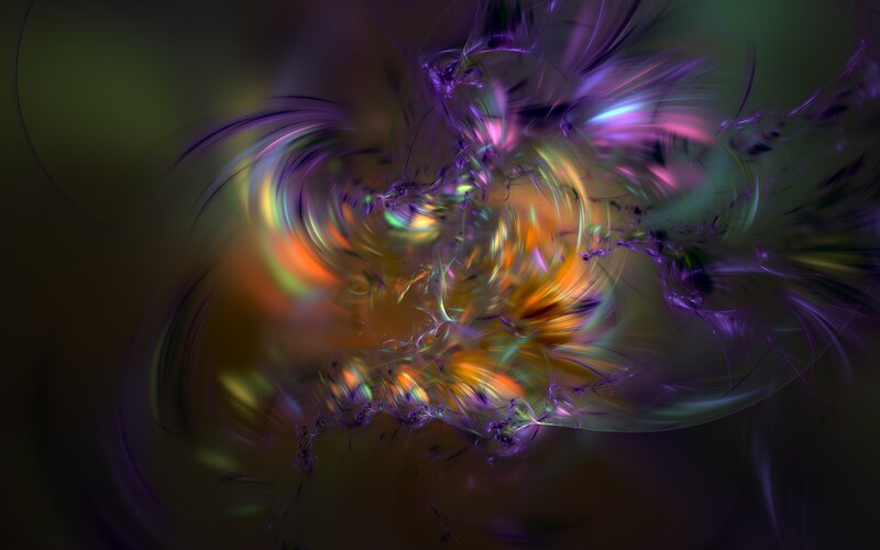 Abstract Fractal Swirl — Purple, Dynamic