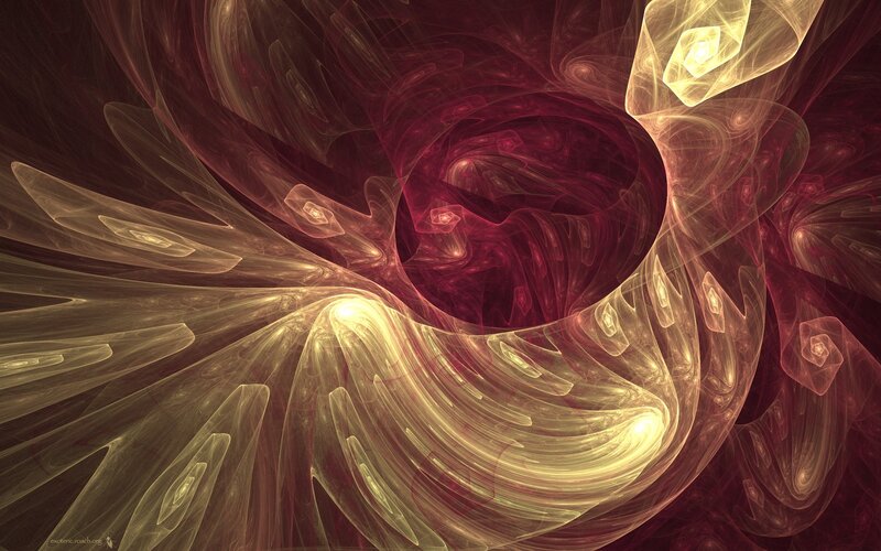 Abstract Fractal Swirl — Red, Dramatic