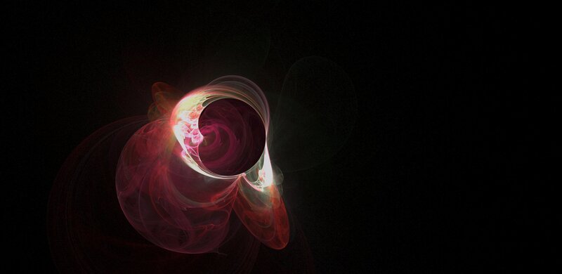 Abstract Fractal Swirl — Red, Mysterious
