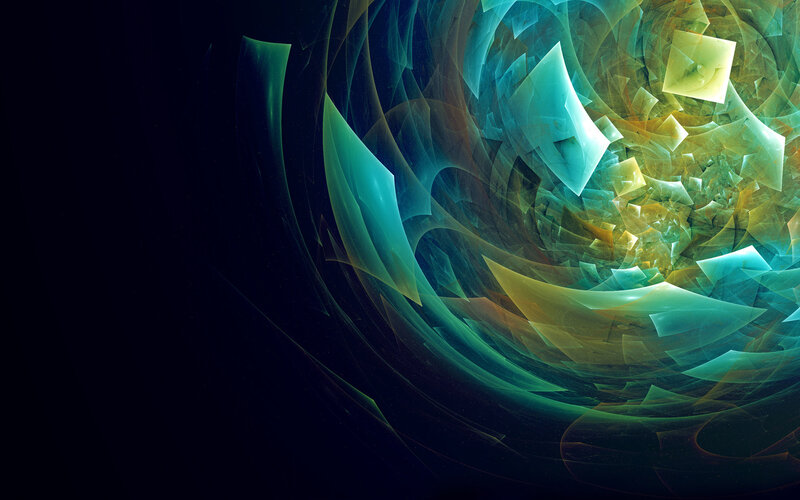 Abstract Fractal Swirl — Teal