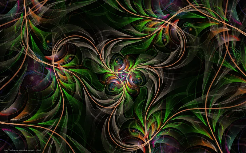 Abstract fractal swirls
