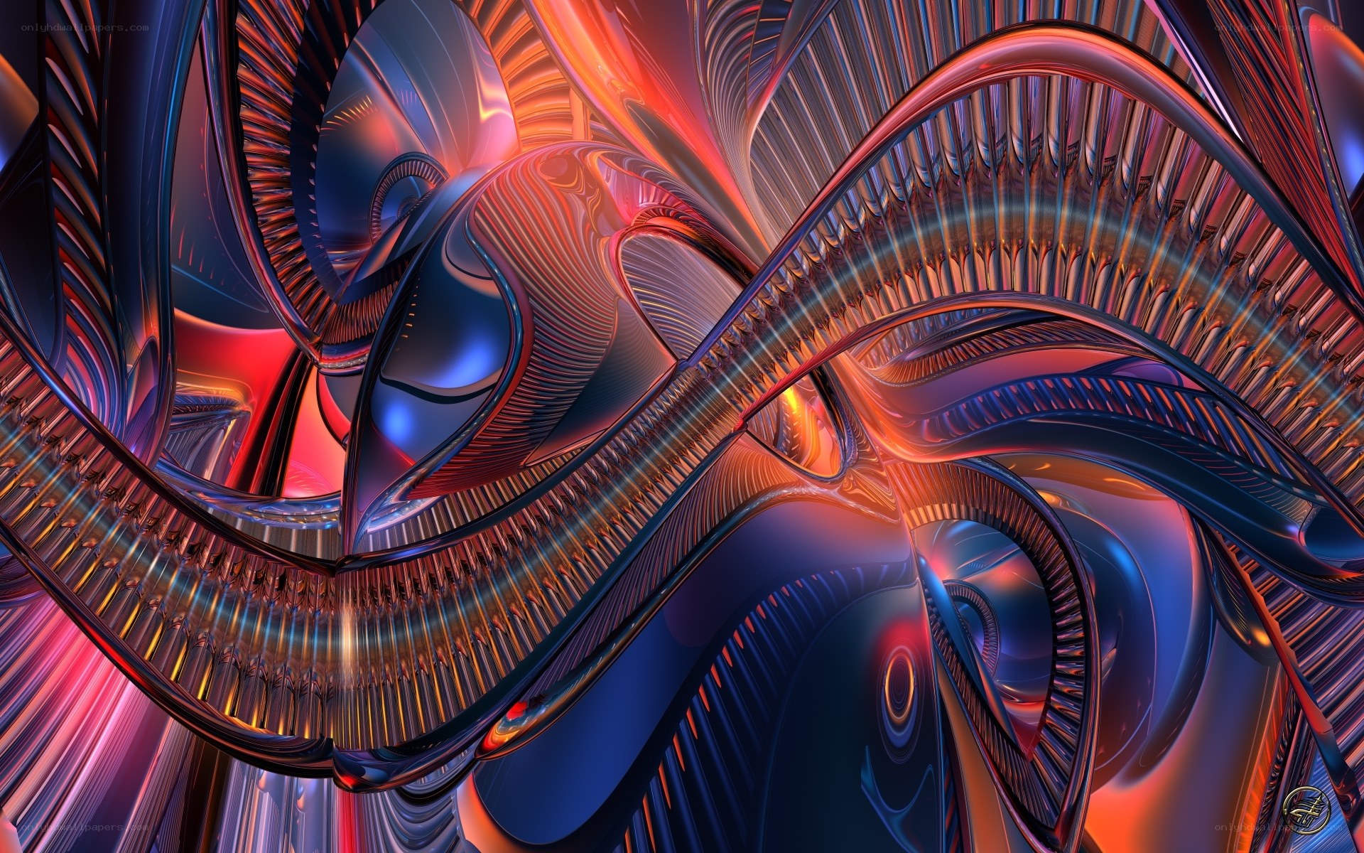 Abstract fractal swirls