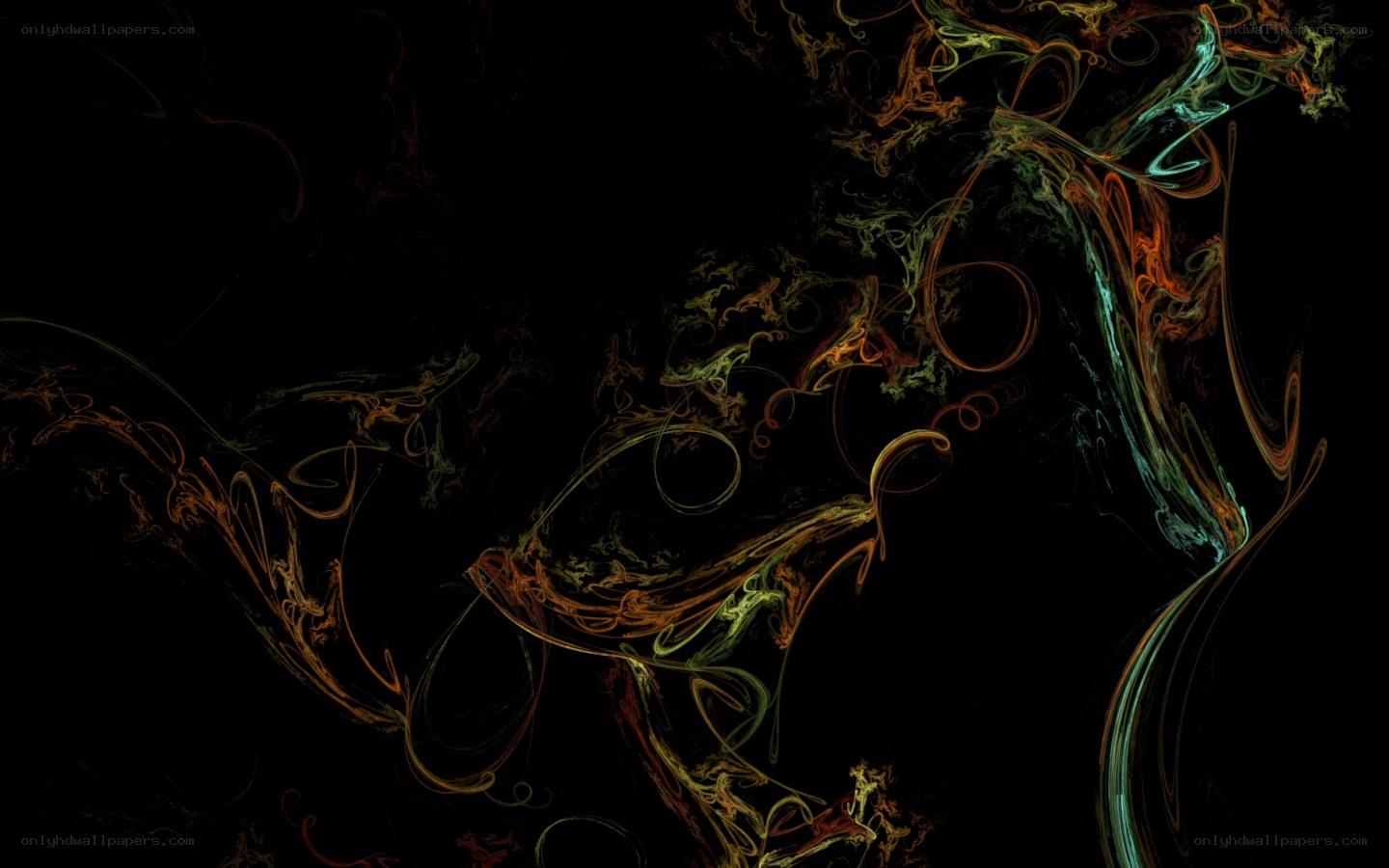 Abstract fractal swirls