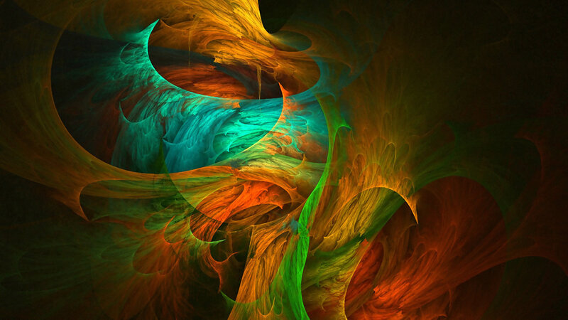 Abstract fractal swirls