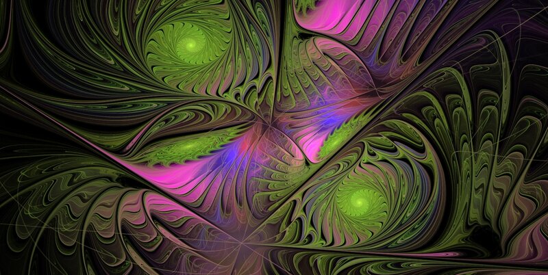 Abstract fractal swirls