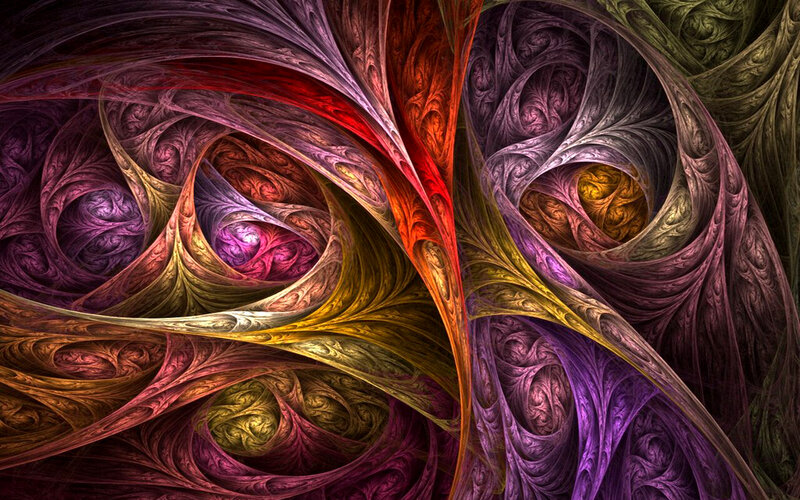 Abstract fractal swirls