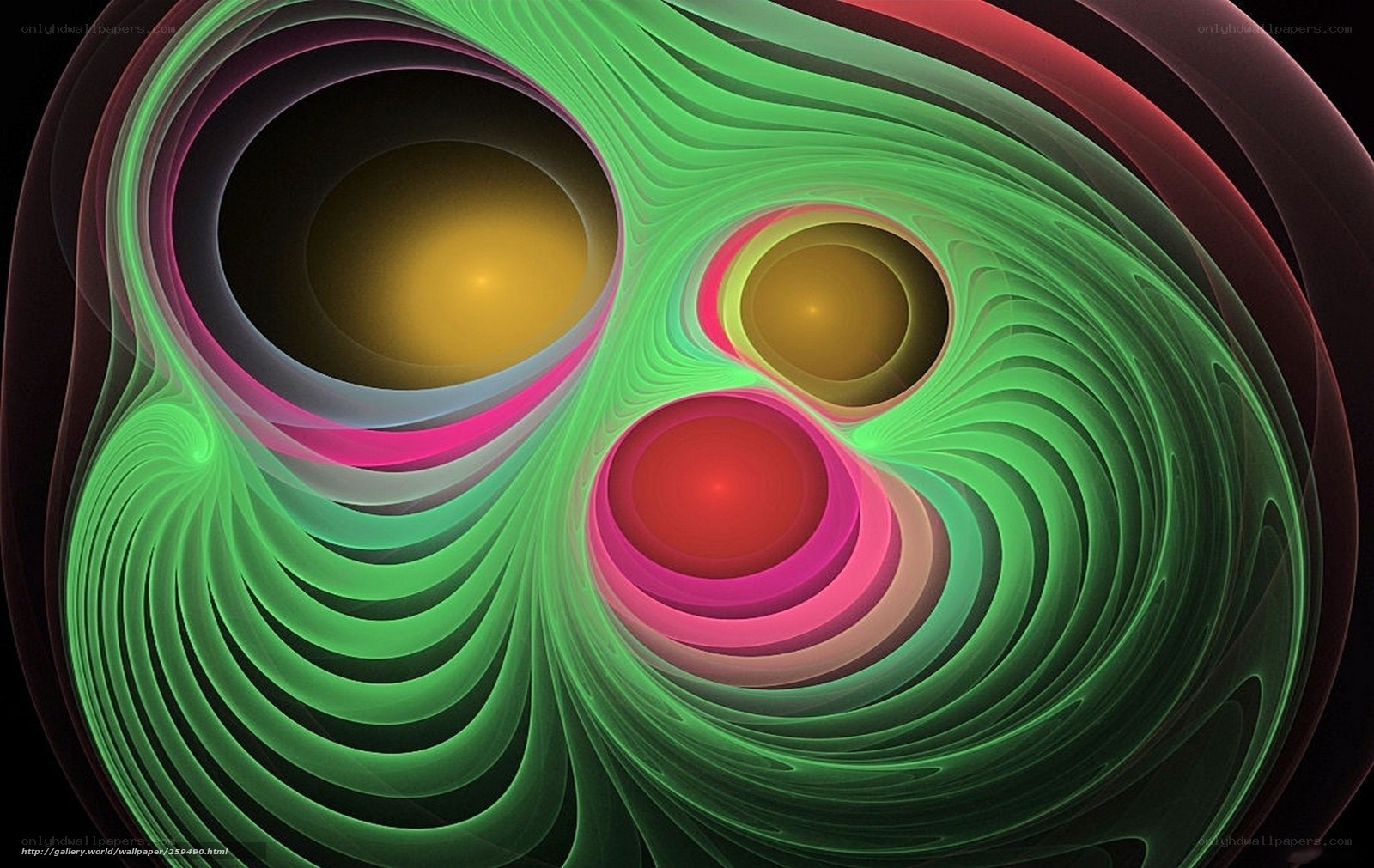 Abstract fractal swirls