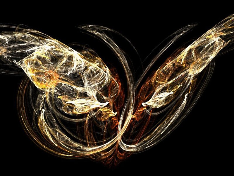 Abstract Fractal Swirls — Black