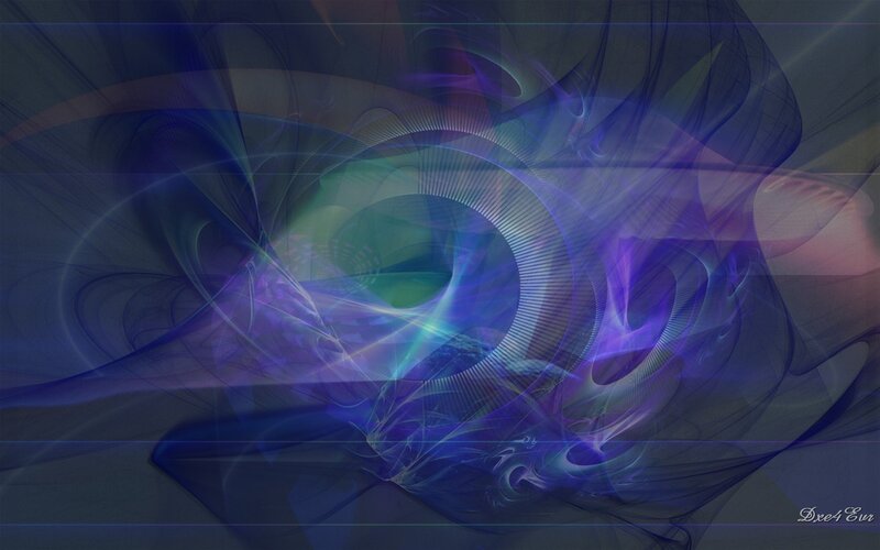 Abstract Fractal Swirls — Blue, Ethereal, Digital Art, Light Streaks