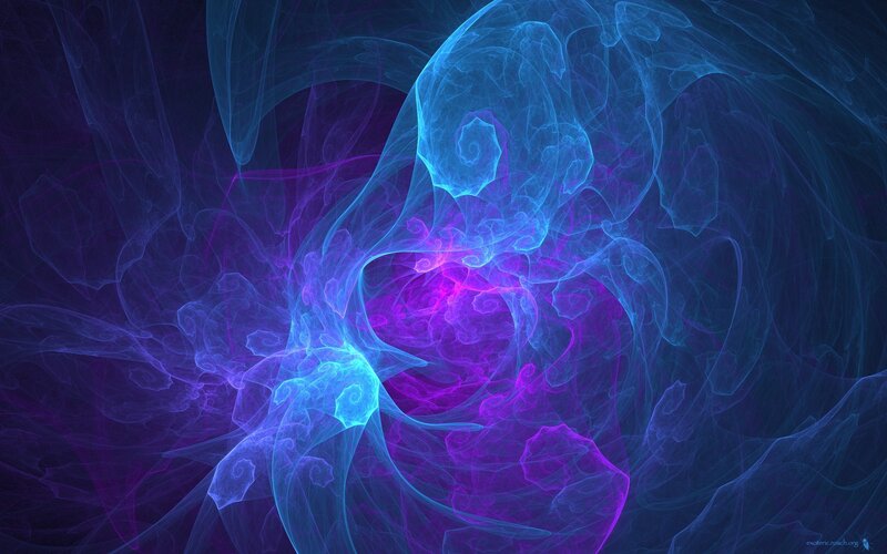 Abstract Fractal Swirls — Blue, Ethereal