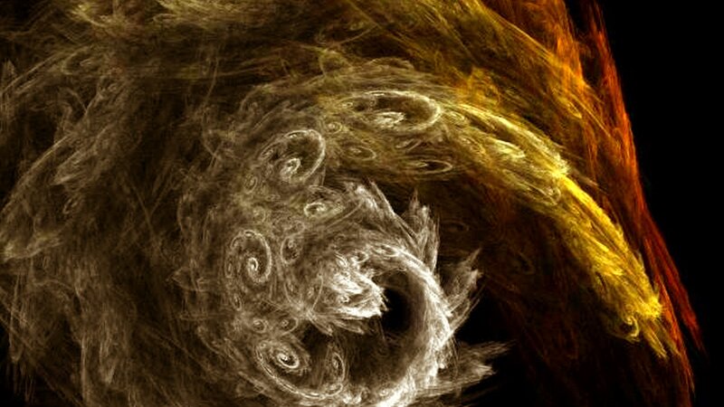 Abstract Fractal Swirls — Brown, Dramatic
