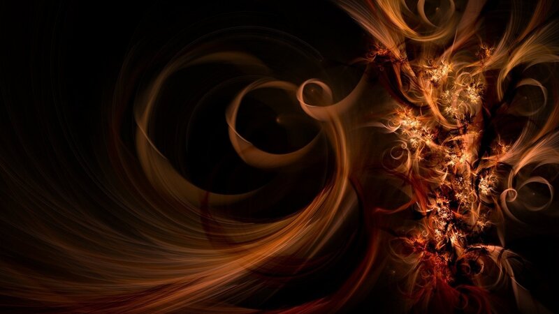 Abstract Fractal Swirls — Brown