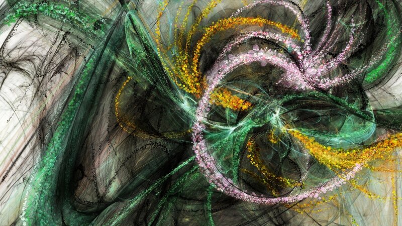 Abstract Fractal Swirls — Green, Dynamic