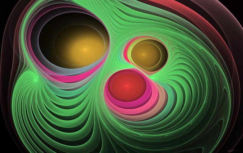 Abstract Fractal Swirls — Green, Hypnotic