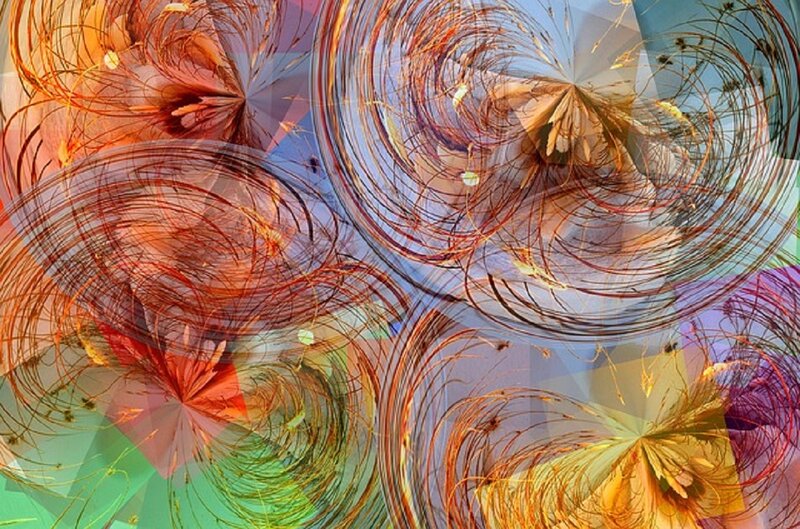 Abstract Fractal Swirls — Orange, Dynamic