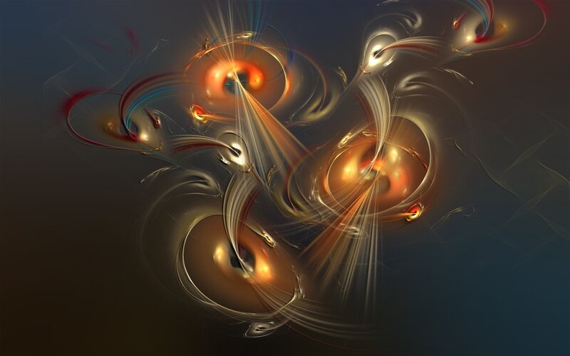 Abstract Fractal Swirls — Orange
