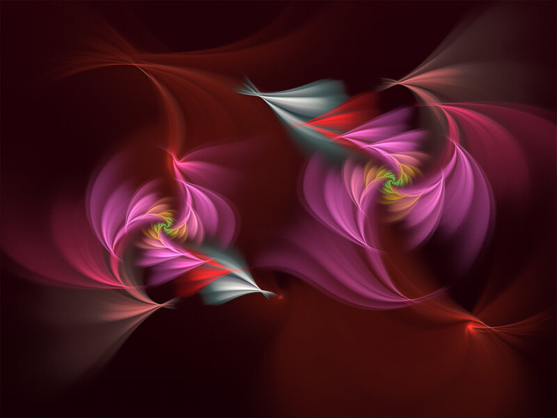 Abstract Fractal Swirls — Purple, Dynamic, Digital Art